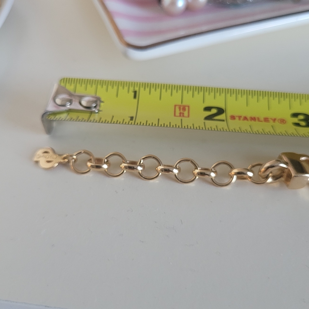 VINTAGE CHRISTIAN DIOR GOLDTONE NECKLACE WITH RHINESTONES - Picture 4 of 15